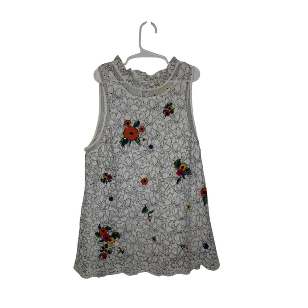 Anthropologie Maeve‎ Macie Lace Floral Tank Top Size 4